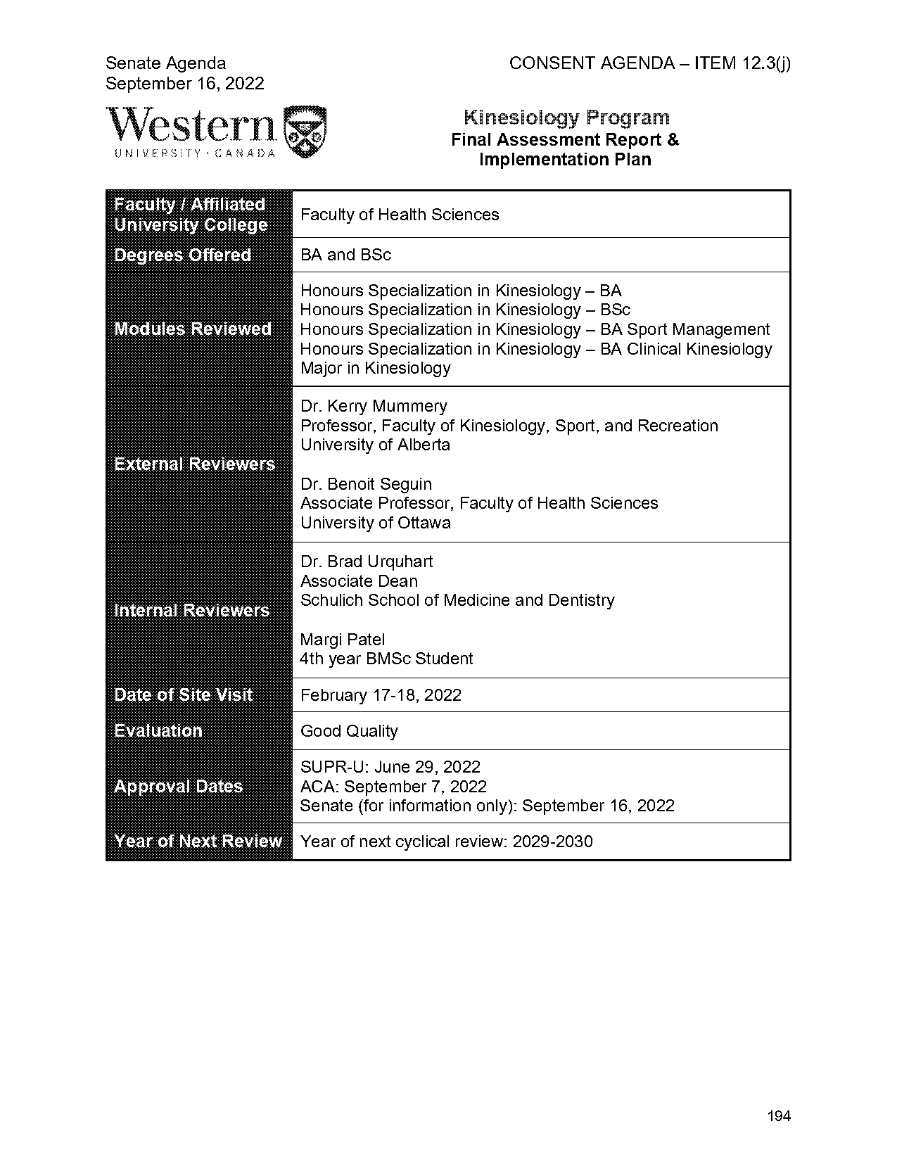 high school requirements for kinesiology at western